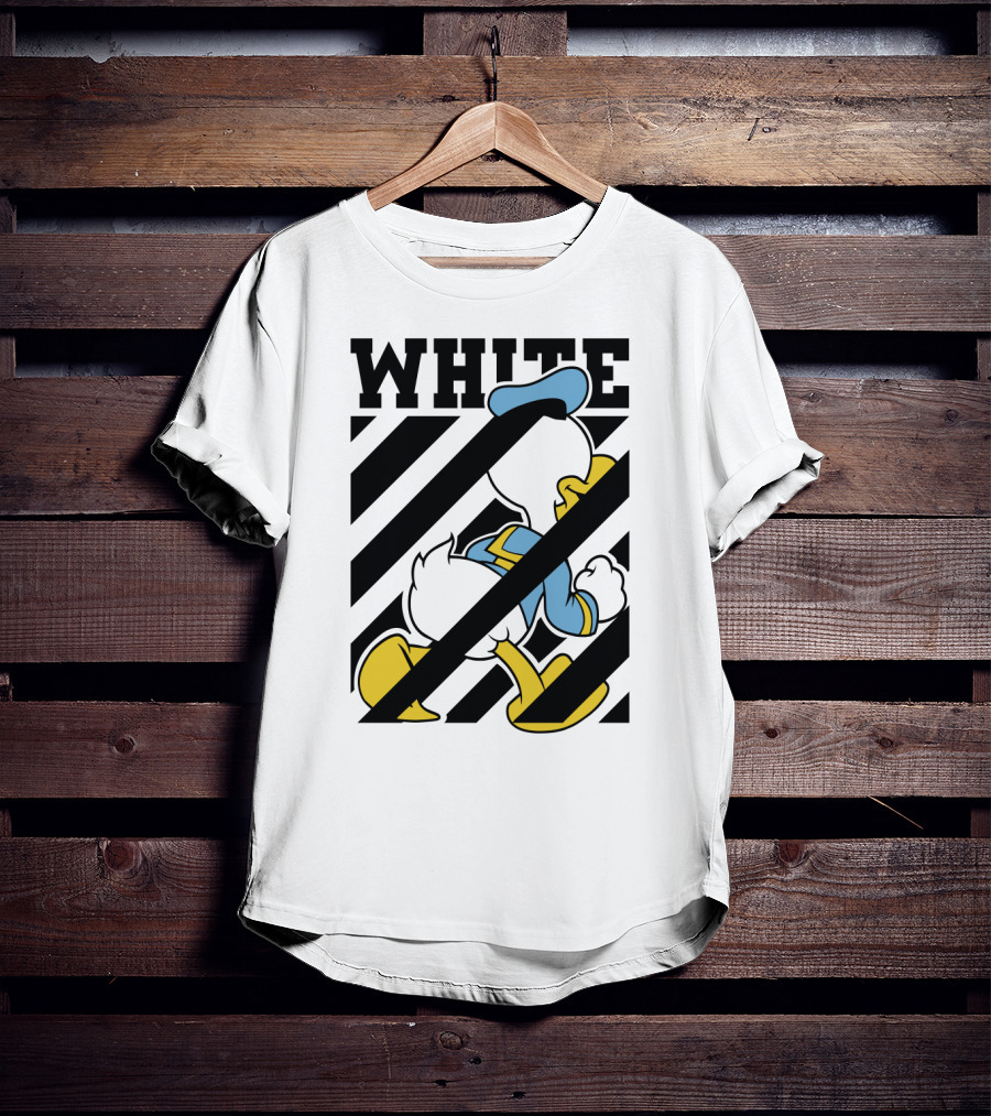 Donald Duck Off-White Stripes T-Shirt