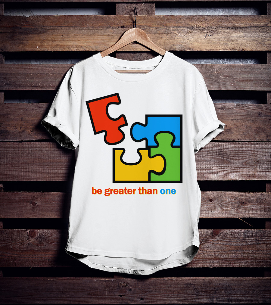 Office 2000 Be Greater Than One Puzzle Pieces T-Shirt