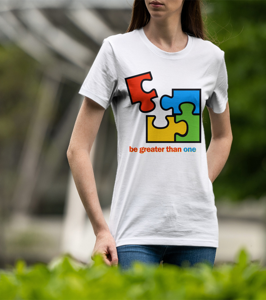 Office 2000 Be Greater Than One Puzzle Pieces T-Shirt