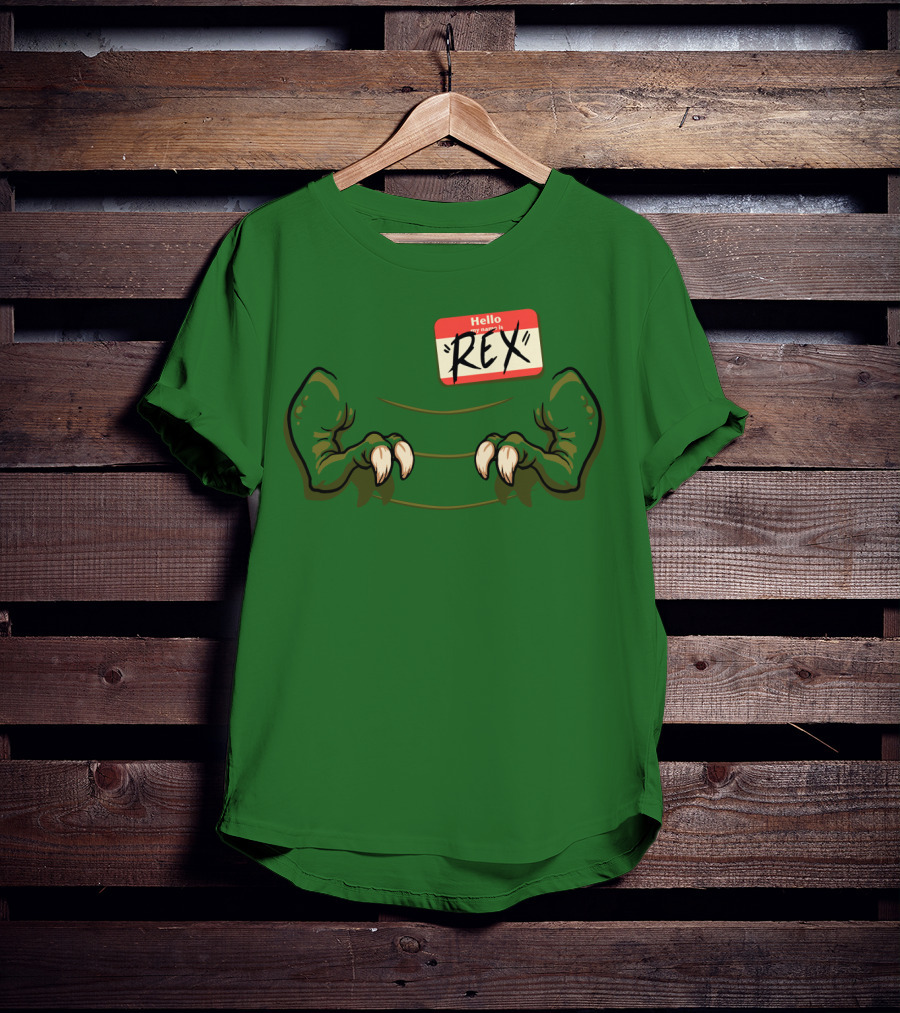Hello My Name Is Rex Dinosaur Claws T-Shirt
