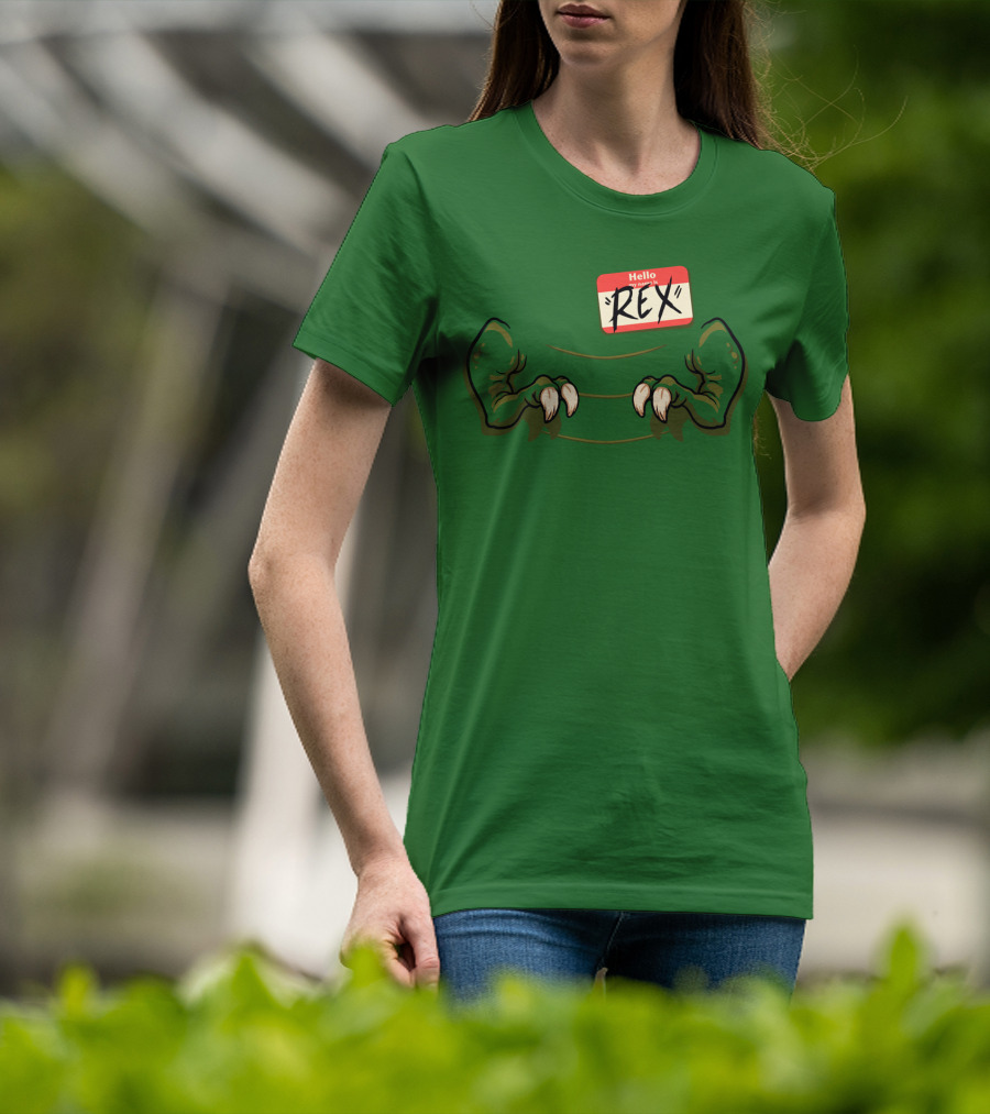 Hello My Name Is Rex Dinosaur Claws T-Shirt