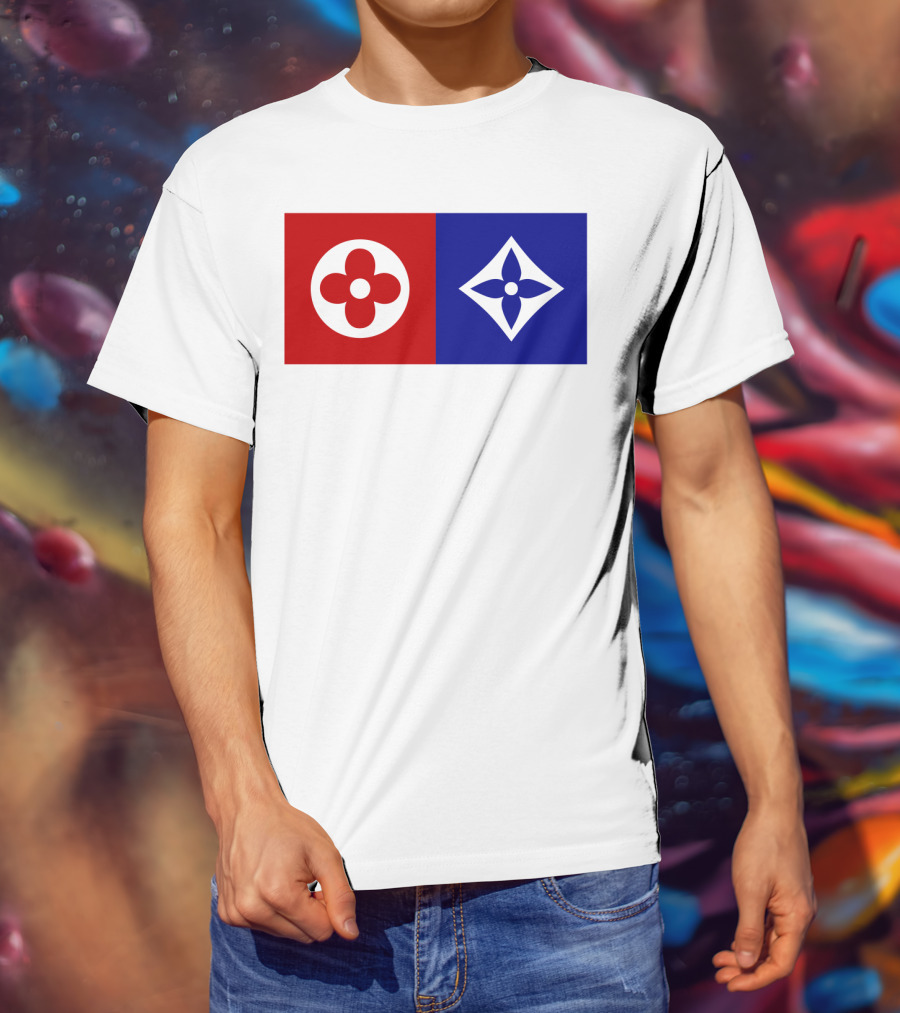 Best Dual Icon Flower Emblems T-Shirt
