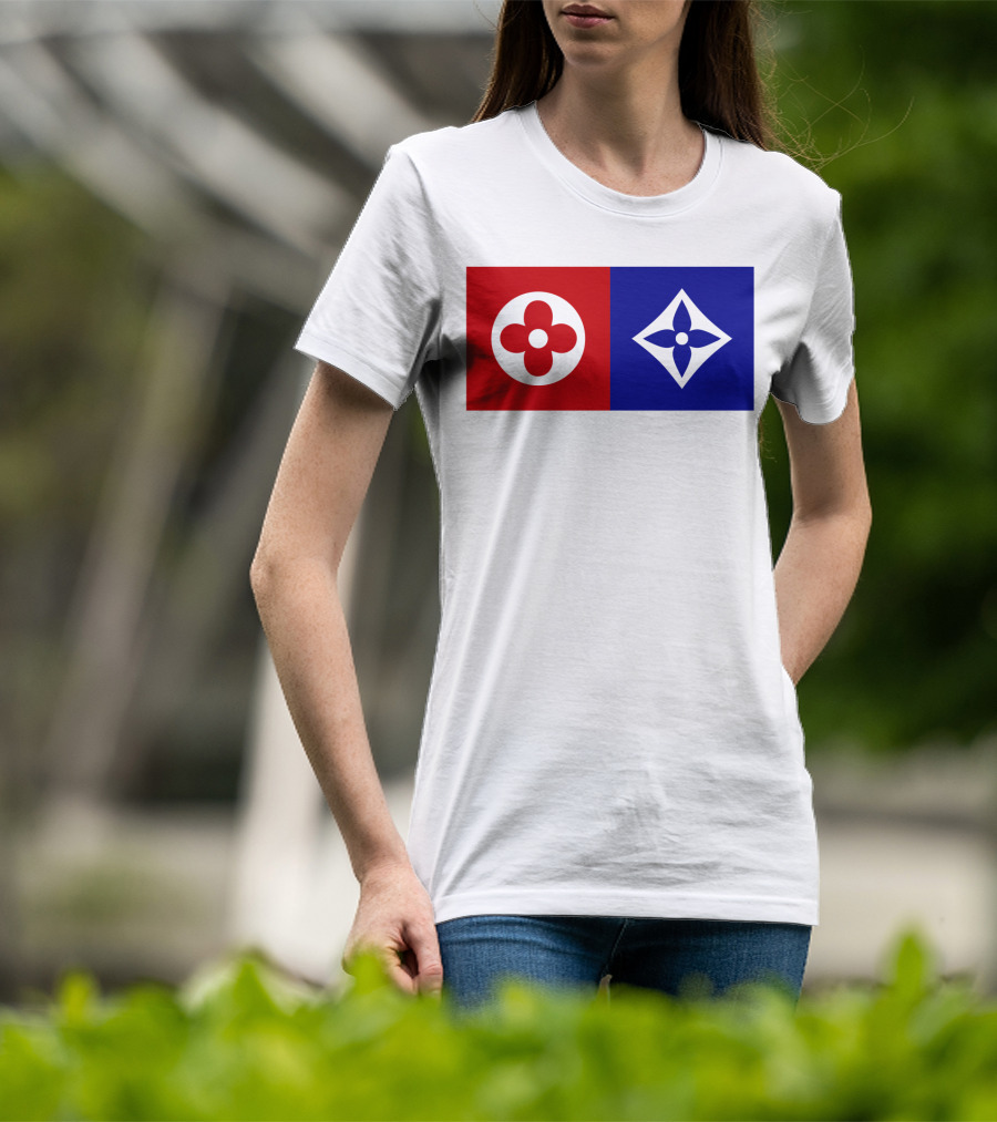 Best Dual Icon Flower Emblems T-Shirt