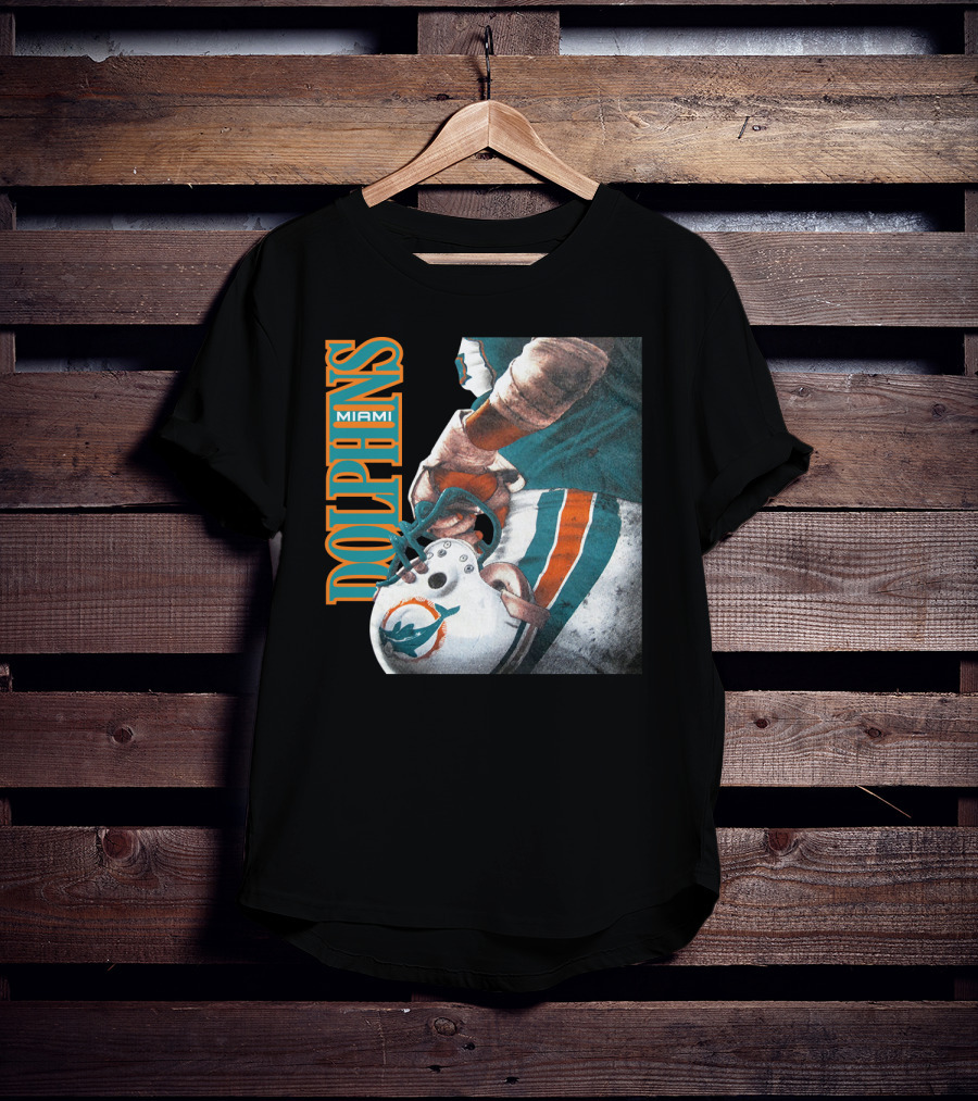 Miami Dolphins Football Helmet T-Shirt