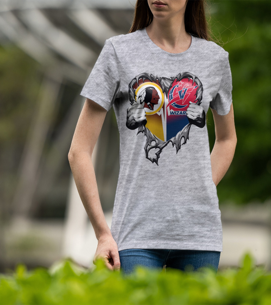 Washington Redskins Wizards Heart T-Shirt