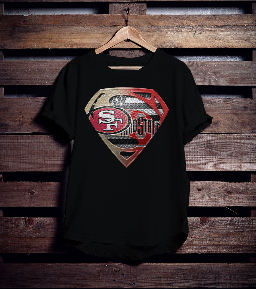 San Francisco 49ers Ohio State Superman Logo Mashup T-Shirt