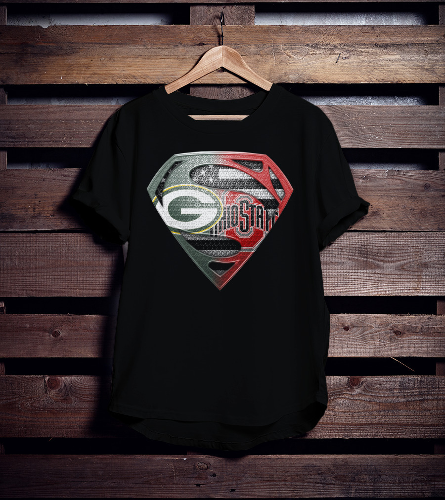 Packers Ohio State Superman Logo Fusion Sspus140 T-Shirt