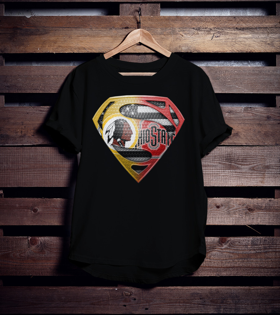 Ohio State Buckeyes Washington Commanders Superman T-Shirt