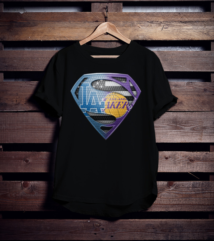 Lakers Superman Logo Los Angeles Basketball Icon Sspus156 T-Shirt