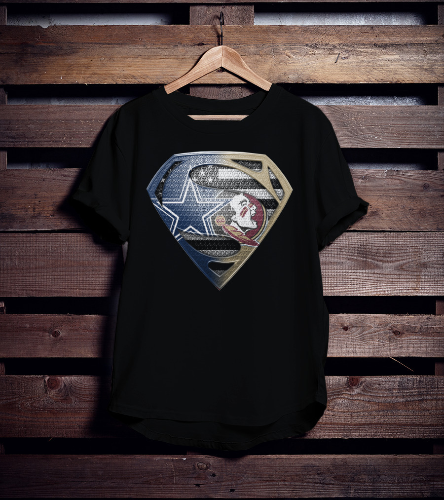 Cowboys Seminoles Superman Logo Fusion T-Shirt