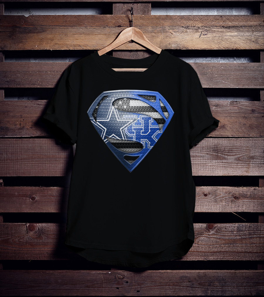 Dallas Kentucky Superman Shield Football Basketball T-Shirt