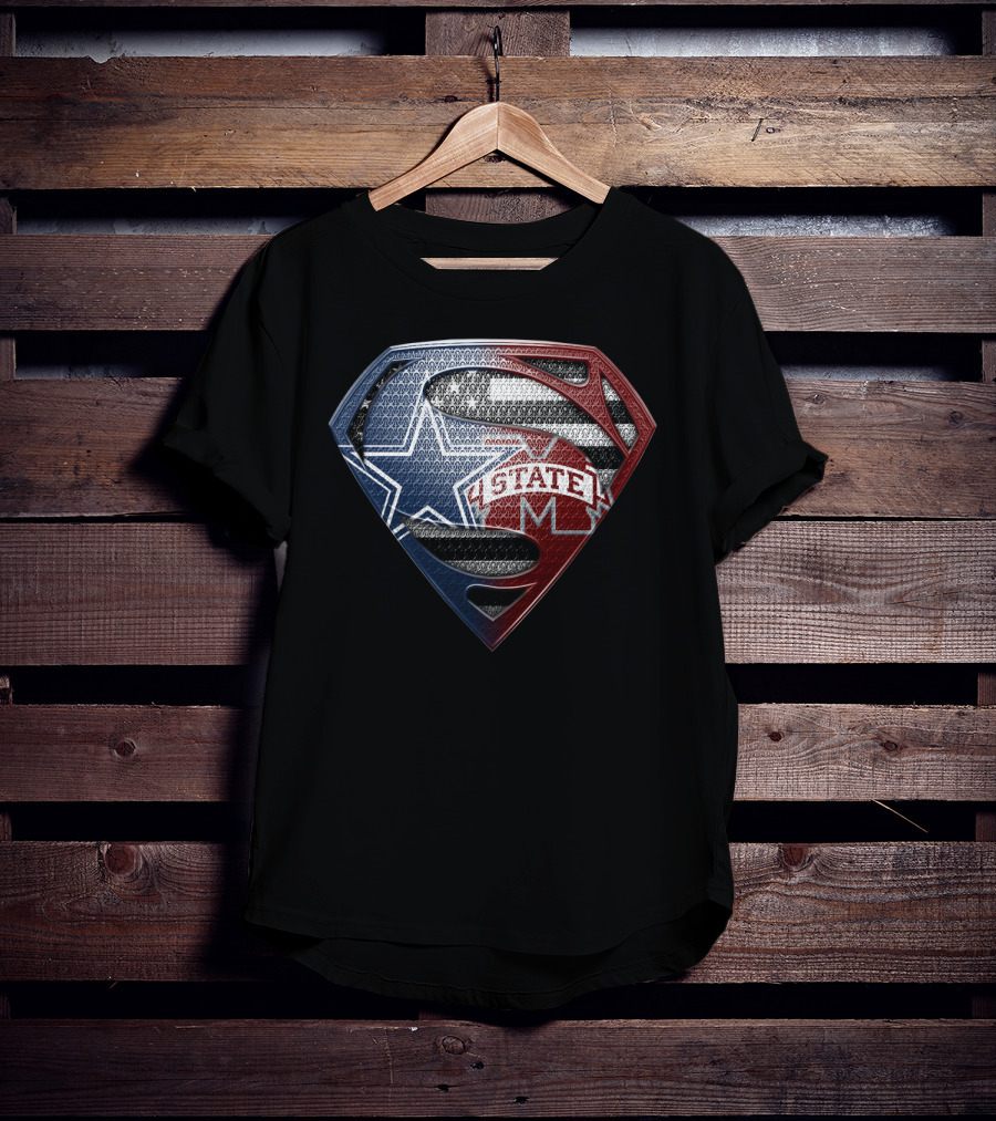 Superman Texas State Flag S Shield T-Shirt