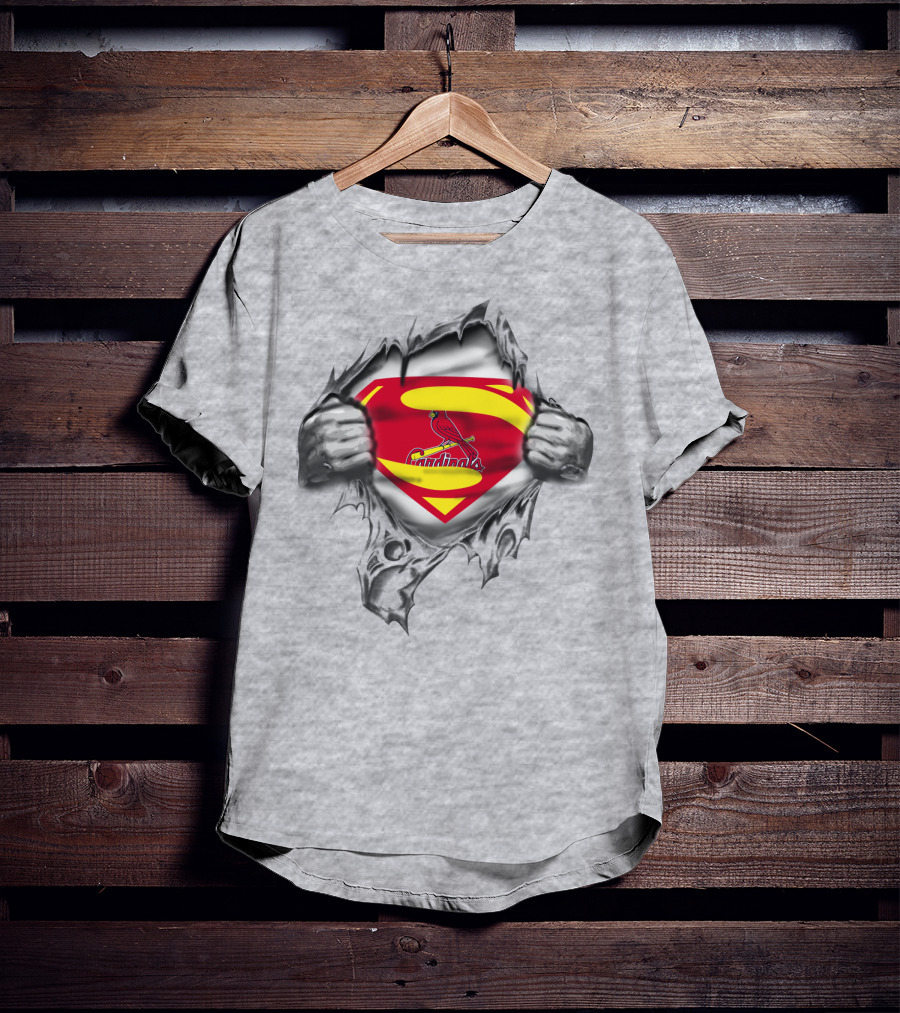 St. Louis Cardinals Superman Logo Peel-Away T-Shirt