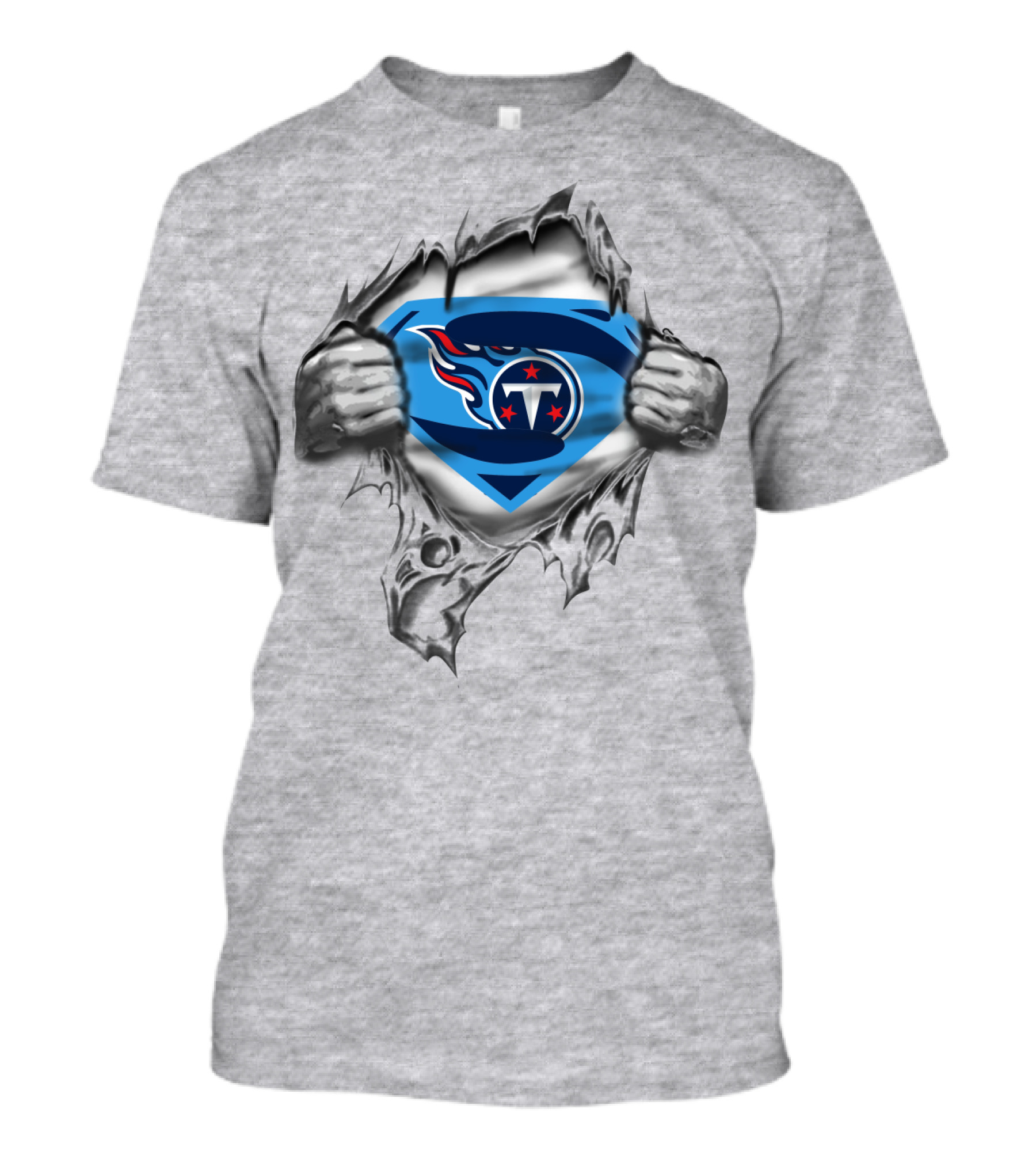 Superman Tennessee Titans Logo Fan Gear T-Shirt