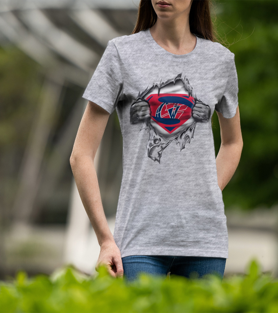 Superman Logo Washington Wizards Symbol Torn T-Shirt