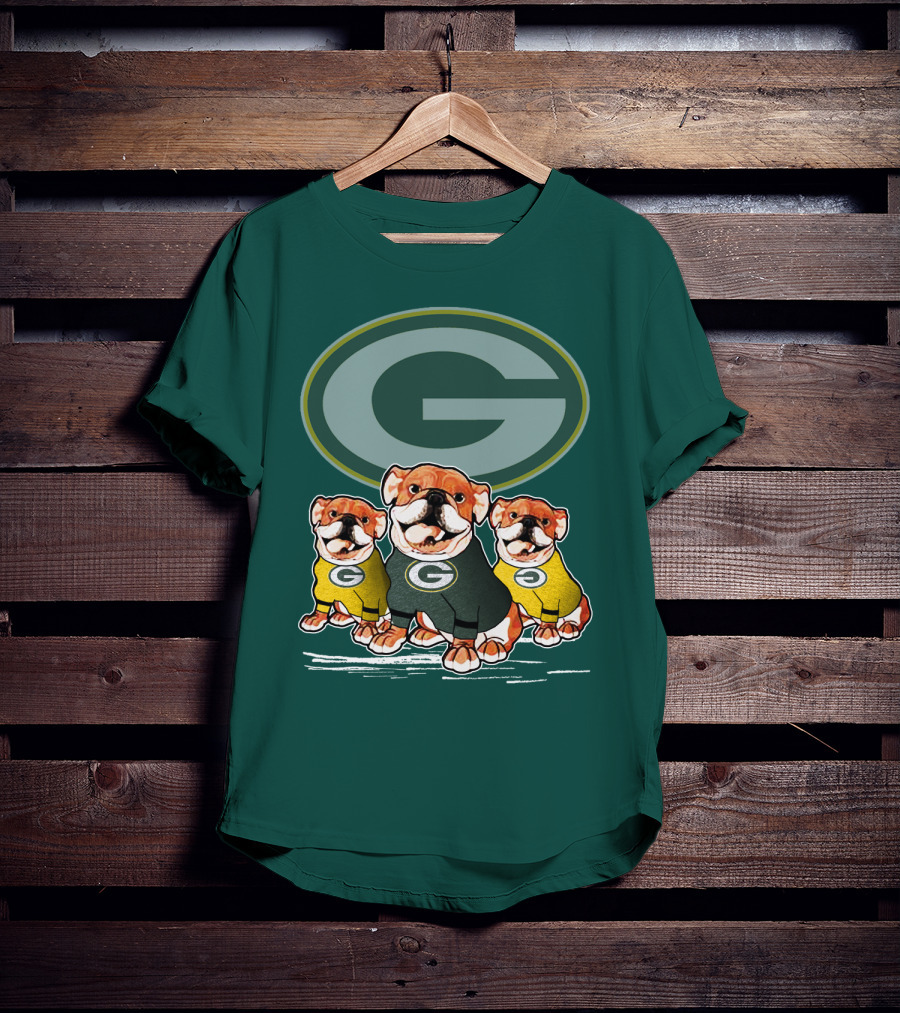 Green Bay Packers Dogs Trio T-Shirt