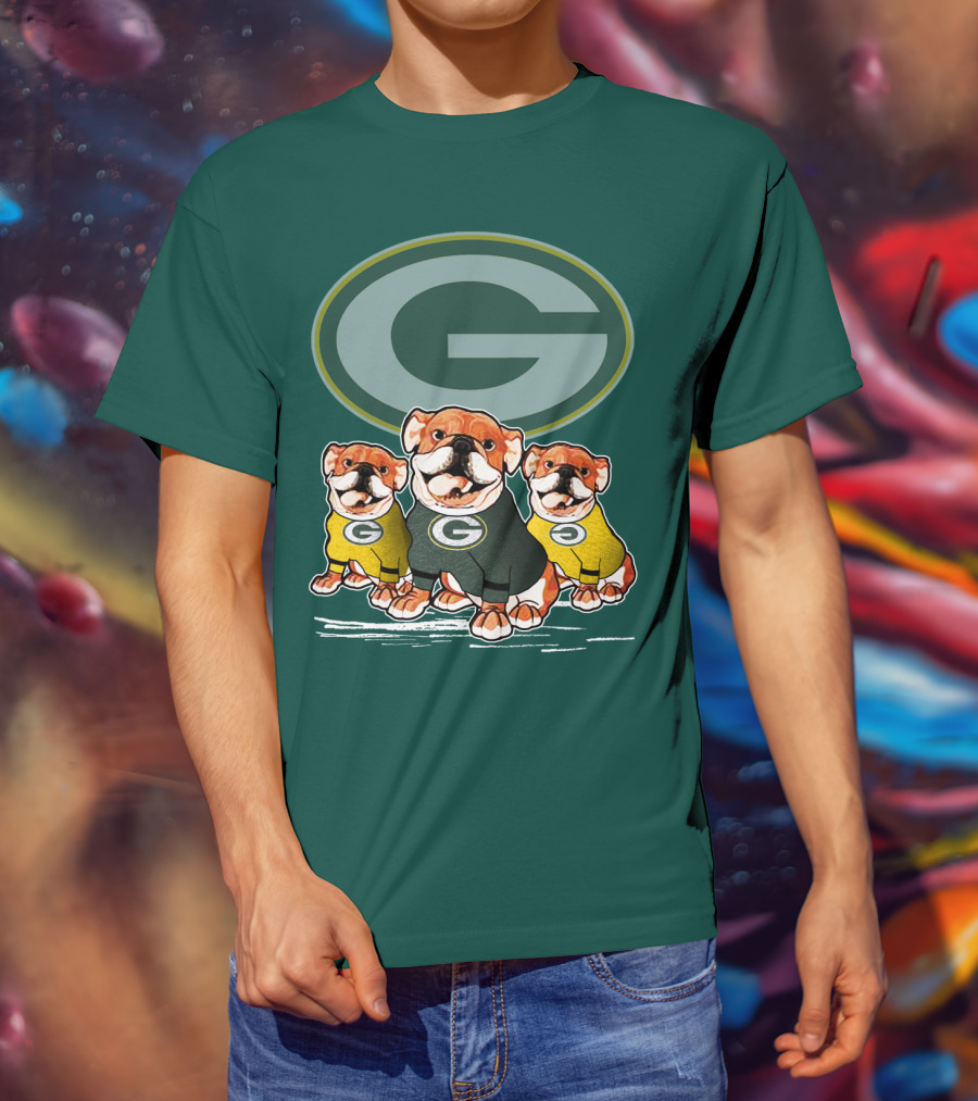 Green Bay Packers Dogs Trio T-Shirt