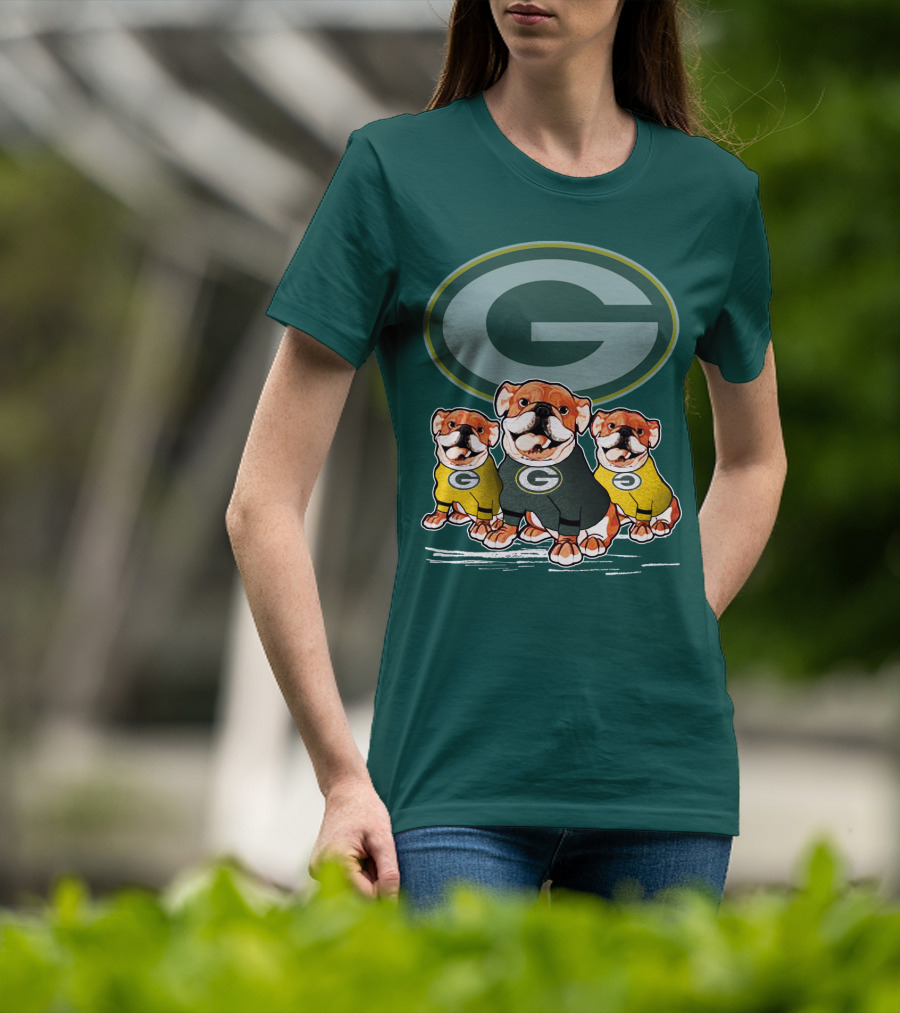 Green Bay Packers Dogs Trio T-Shirt