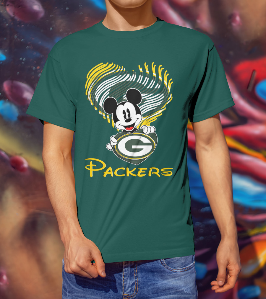 Packers Heart With Character T-Shirt
