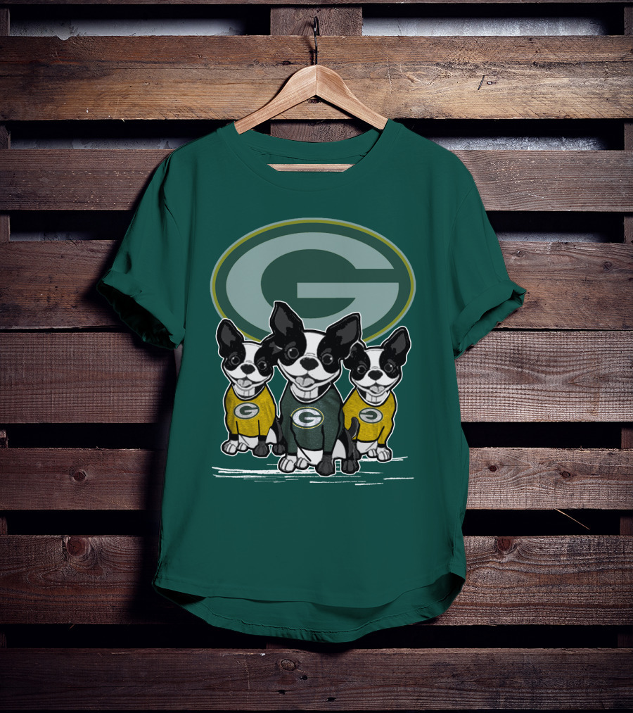 Green Bay Packers Boston Terriers T-Shirt