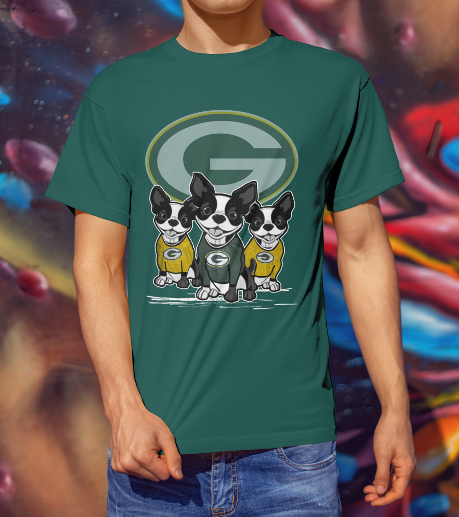 Green Bay Packers Boston Terriers T-Shirt