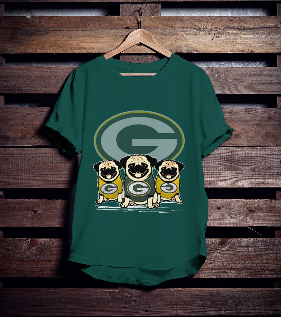 Green Bay Packers G Logo Pugs T-Shirt