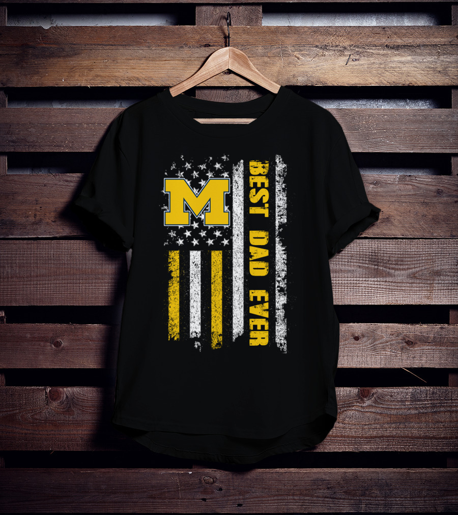 M Flag Best Dad Ever Evd 099 T-Shirt