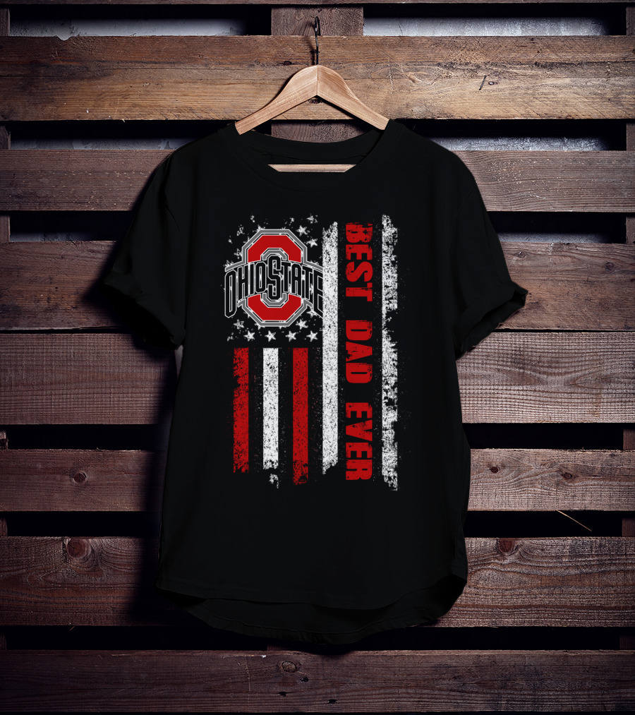 Ohio State Best Dad Ever Flag T-Shirt