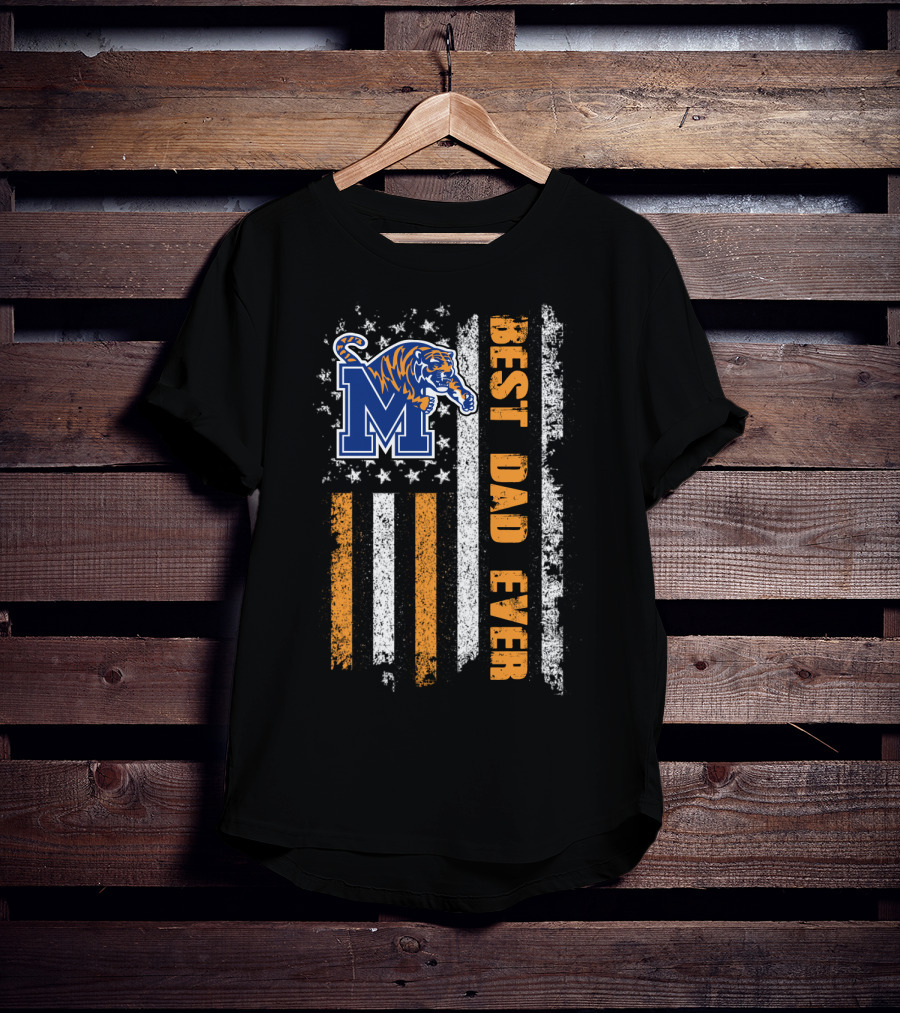 Memphis Tigers Best Dad Ever Flag 049 T-Shirt