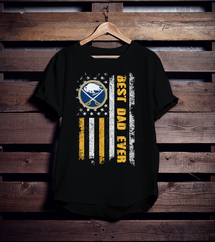 Best Dad Ever Buffalo Sabres Flag T-Shirt