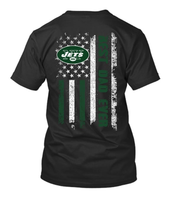 Ny Jets Best Dad Ever American Flag T-Shirt