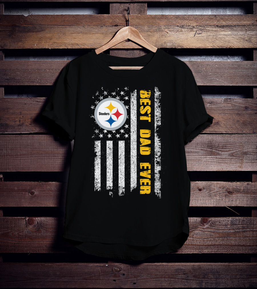 Steelers Best Dad Ever Flag T-Shirt