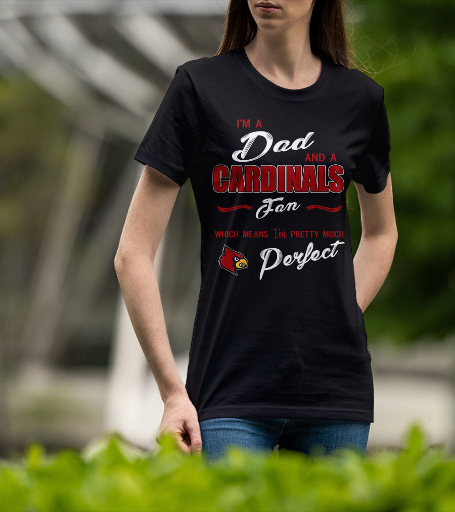 I'm A Dad And A Cardinals Fan Which Means I'm Pretty Much Perfect T-Shirt