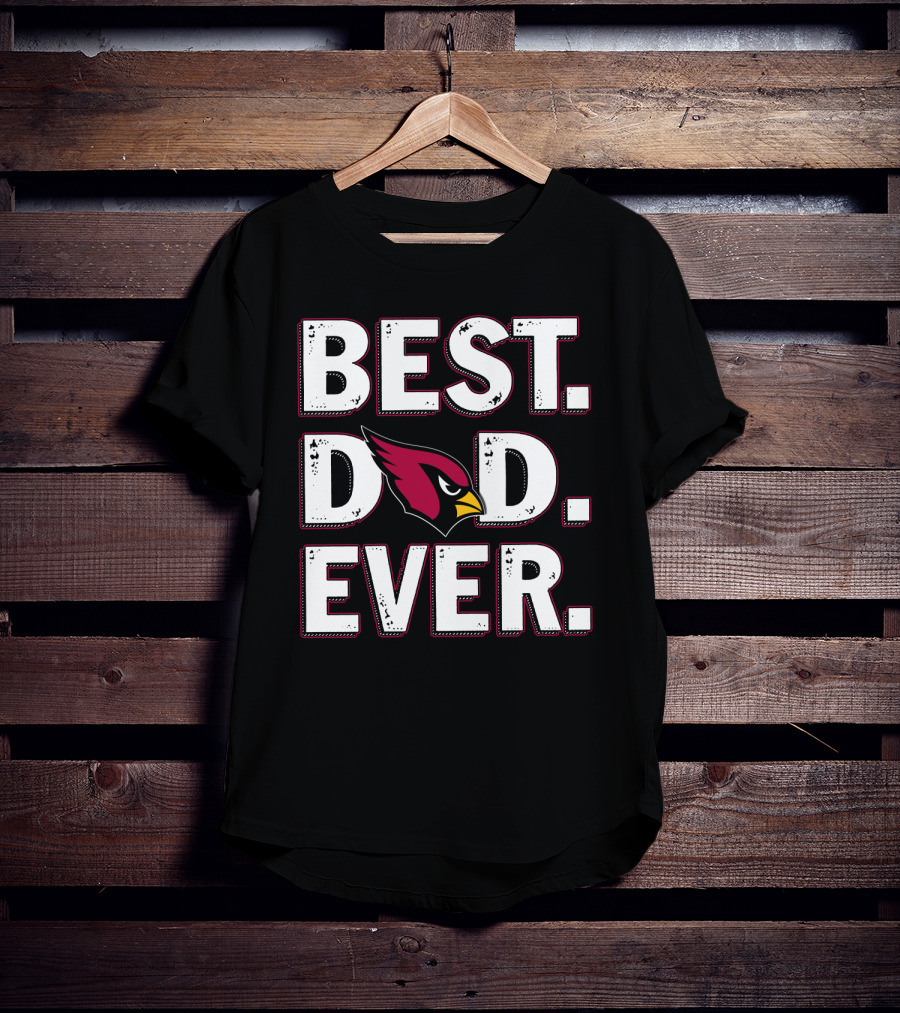 Best Dad Ever Cardinals Fan Gift T-Shirt