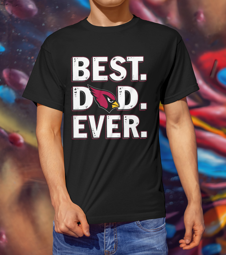 Best Dad Ever Cardinals Fan Gift T-Shirt