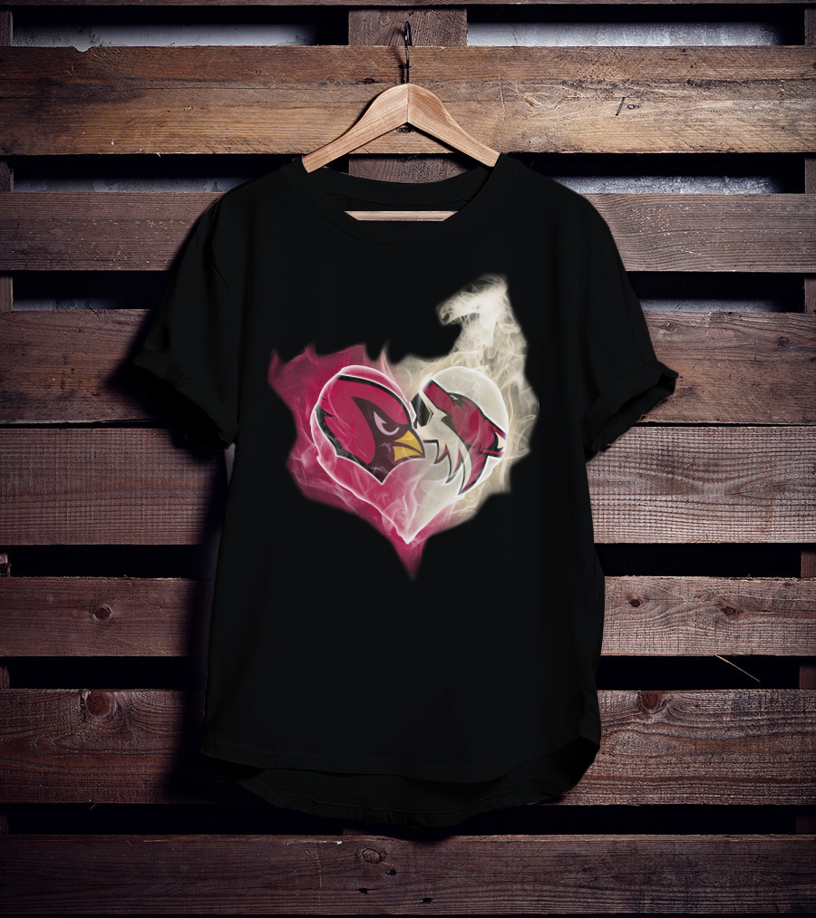 Arizona Cardinal Heart Fusion T-Shirt