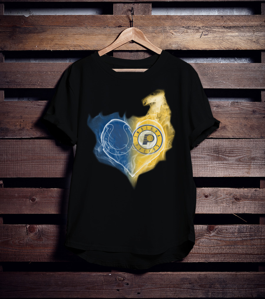 Indianapolis Colts Indiana Pacers Heart Mix T-Shirt