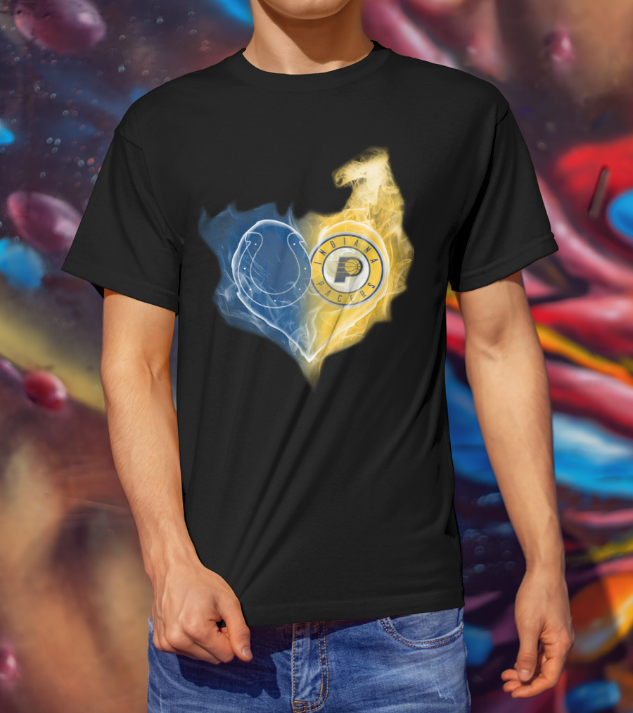 Indianapolis Colts Indiana Pacers Heart Mix T-Shirt