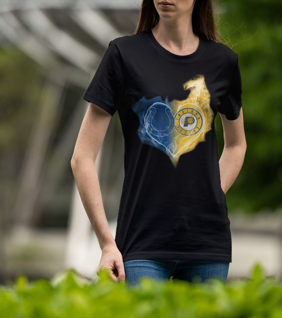 Indianapolis Colts Indiana Pacers Heart Mix T-Shirt