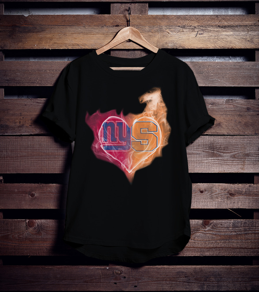 Ny Giants Syracuse Heart Fire Fusion T-Shirt