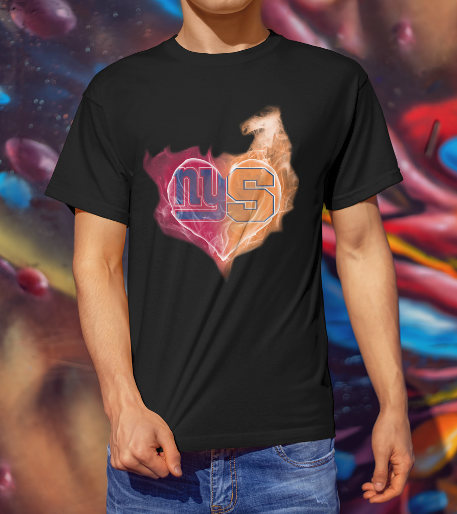 Ny Giants Syracuse Heart Fire Fusion T-Shirt