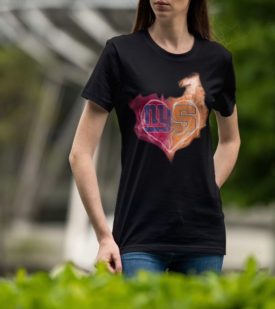 Ny Giants Syracuse Heart Fire Fusion T-Shirt