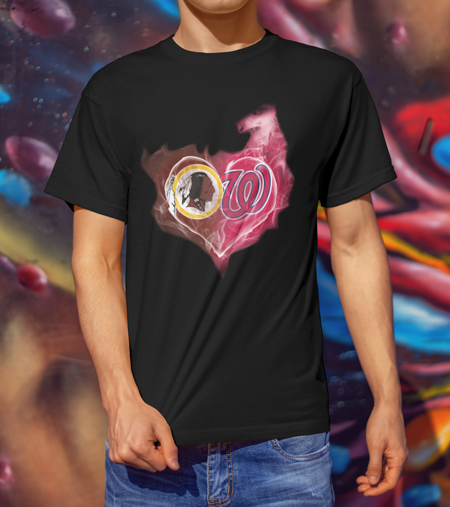 Washington Redskins Nationals Heart Fusion T-Shirt