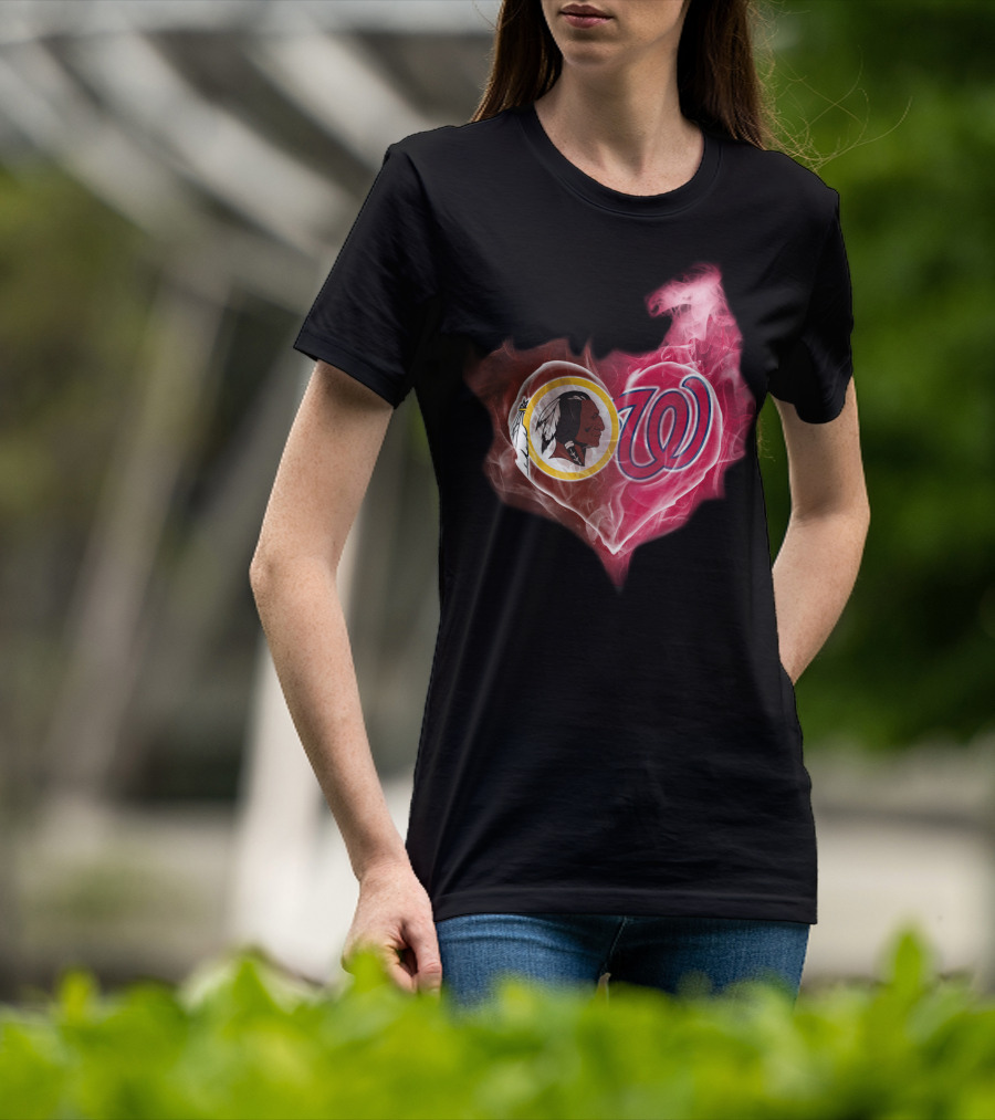 Washington Redskins Nationals Heart Fusion T-Shirt