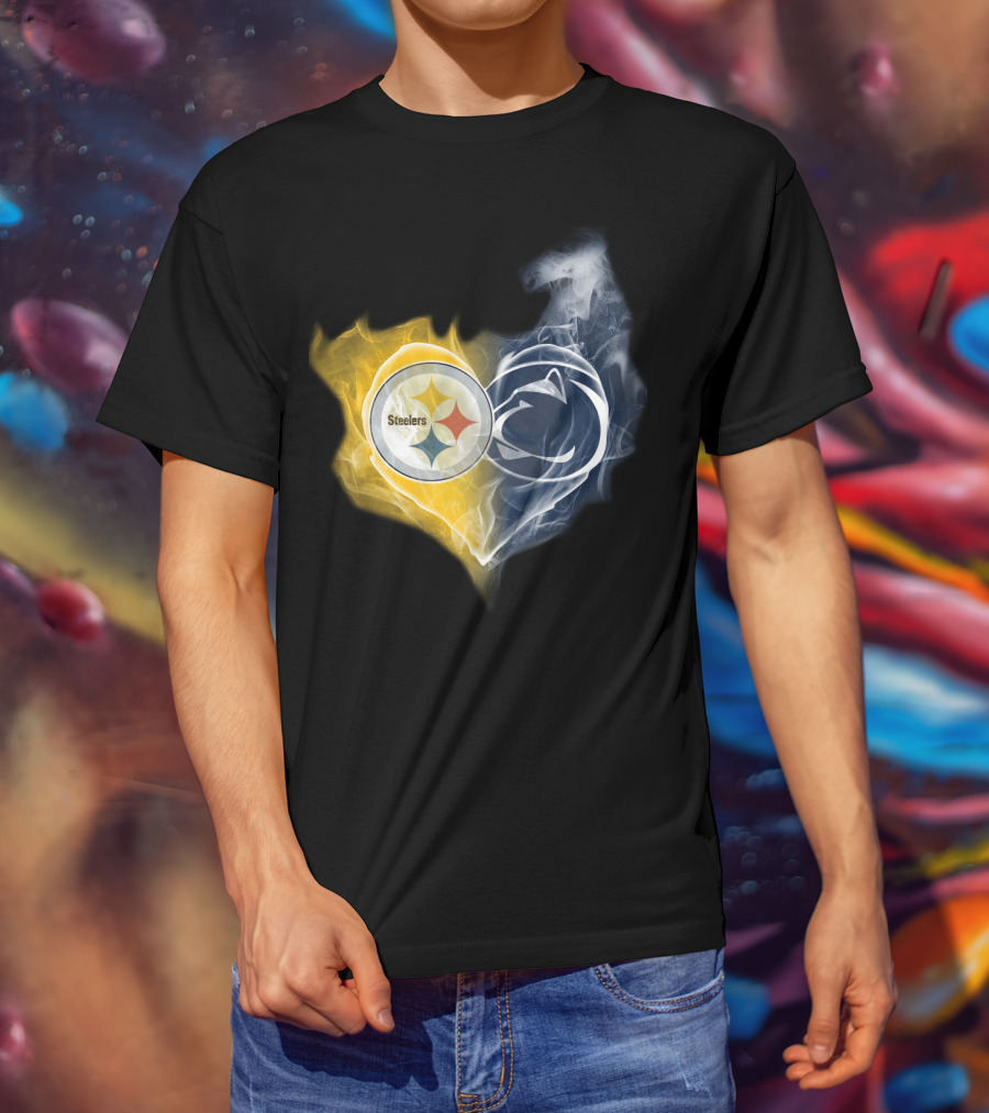 Steelers Penn State Heart Fusion T-Shirt