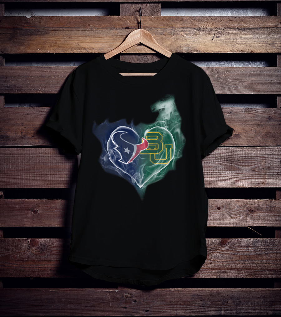 Houston Texans Baylor University Heart T-Shirt