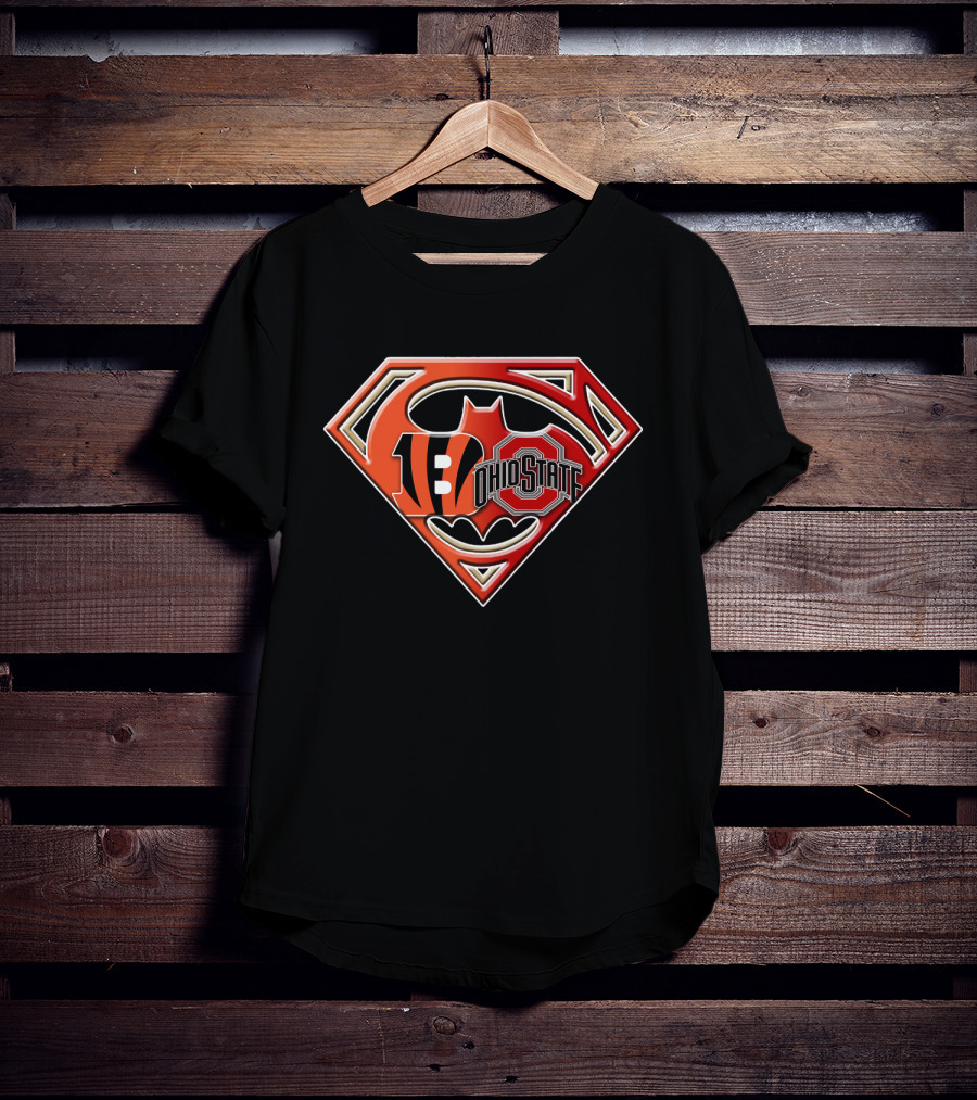 Superman Batman Cincinnati Bengals Ohio State T-Shirt