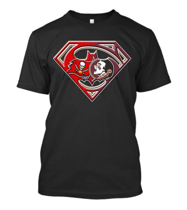Superman Bat Emblem Joker Pirate Skull T-Shirt