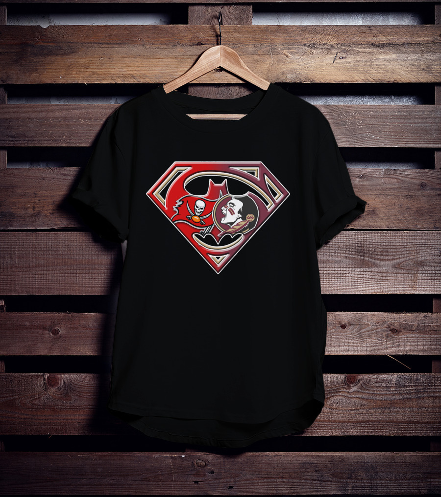 Superman Bat Emblem Joker Pirate Skull T-Shirt