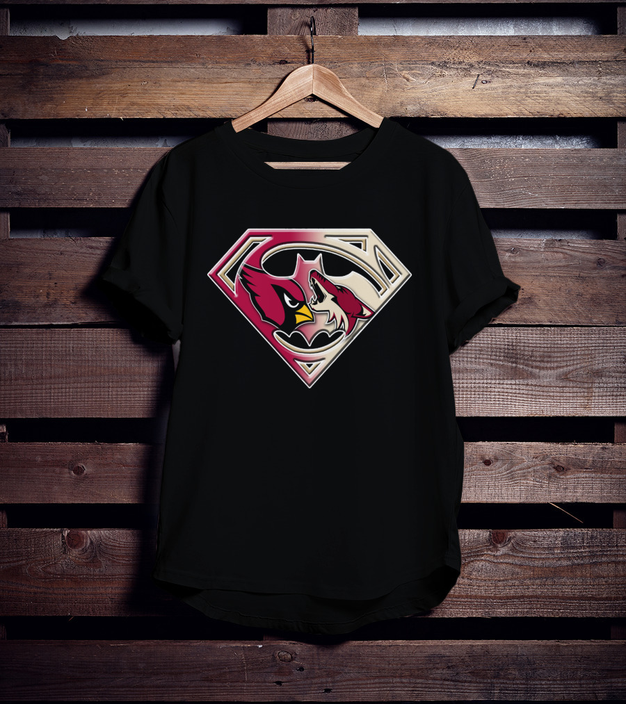 Arizona Cardinals Coyotes Superman Logo Mashup T-Shirt